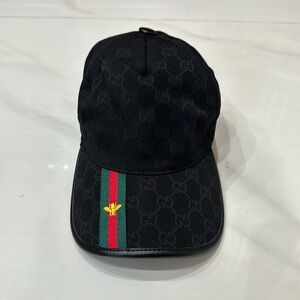 Black Gucci Canvas Hat